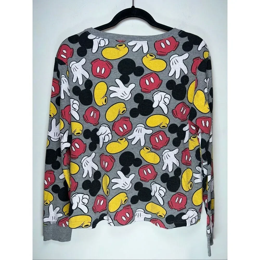 Disney Mickey Mouse thermal pajama set size medium